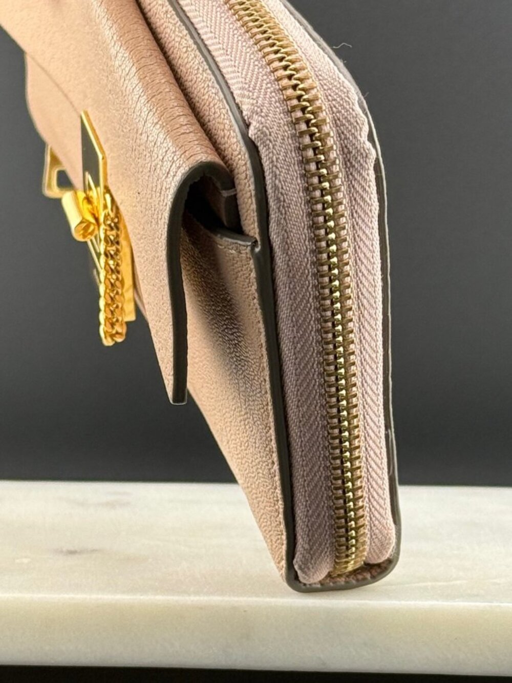 Authentic Chloe Drew Flap Wallet Pink Leather, Gold Hardware, Zip Wallet - Picture 14 of 14